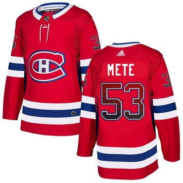 Personalized Canadiens 53 Victor Mete Red Drift Fashion Jersey