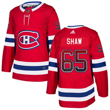 Personalized Canadiens 65 Andrew Shaw Red Drift Fashion Jersey