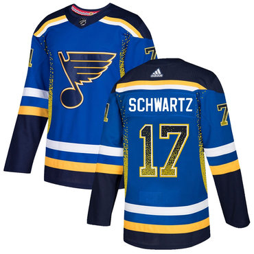 Personalized Blues 17 Jaden Schwartz Royal Drift Fashion Jersey