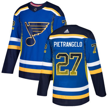 Personalized Blues 27 Alex Pietrangelo Royal Drift Fashion Jersey