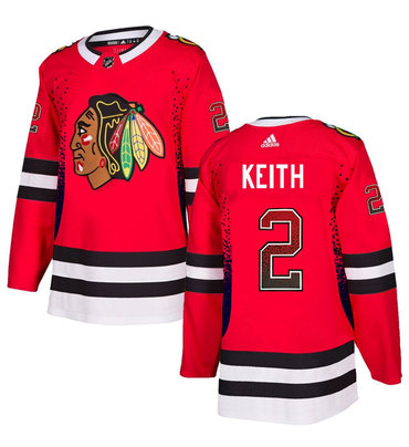Personalized Blackhawks 2 Duncan Keith Red Drift Fashion Jersey