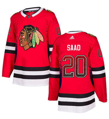 Personalized Blackhawks 20 Brandon Saad Red Drift Fashion Jersey
