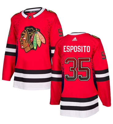 Personalized Blackhawks 35 Tony Esposito Red Drift Fashion Jersey