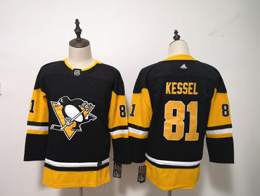 Personalized Penguins 81 Phil Kessel Black Youth Jersey