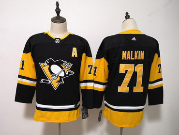 Personalized Penguins 71 Evgeni Malkin Black Youth Jersey