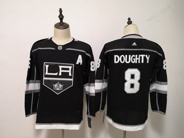 Personalized Kings 8 Drew Doughty Black Youth Jersey