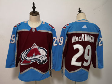Personalized Avalanche 29 Nathan MacKinnon Burgundy Jersey