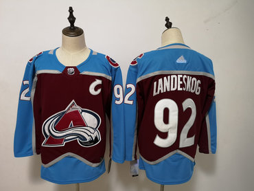 Personalized Avalanche 92 Gabriel Landeskog Burgundy Jersey