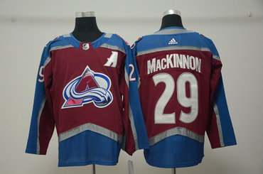 Personalized Avalanche 29 Nathan MacKinnon Burgundy With A Patch Jersey