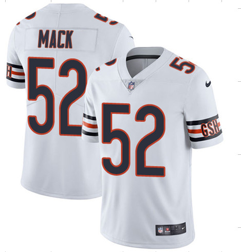 Personalized Bears 52 Khalil Mack White Youth Untouchable Limited Jersey