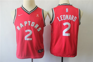 Personalized Raptors 2 Kawhi Leonard Red Youth Swingman Jersey