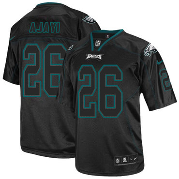 Personalized Eagles #26 Jay Ajayi Lights Out Black Men’s Stitched NFL Elite Jersey