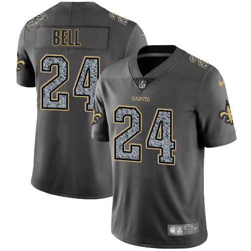 Personalized Saints #24 Vonn Bell Gray Static Men’s Stitched NFL Untouchable Limited Jersey