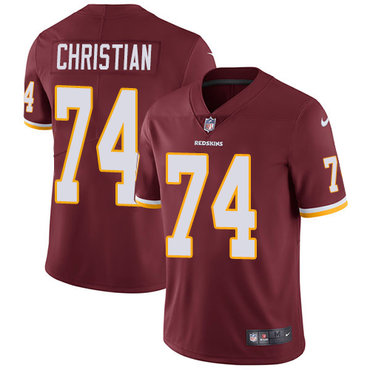 Personalized Redskins #74 Geron Christian Burgundy Red Team Color Men’s Stitched NFL Untouchable Limited Jersey