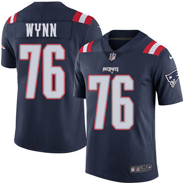 Personalized Patriots #76 Isaiah Wynn Navy Blue Men’s Stitched NFL Limited Rush Jersey