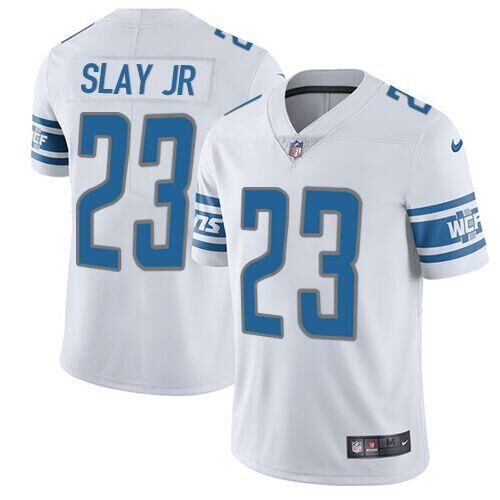 Personalized Lions 23 Darius Slay Jr White Untouchable Limited Jersey