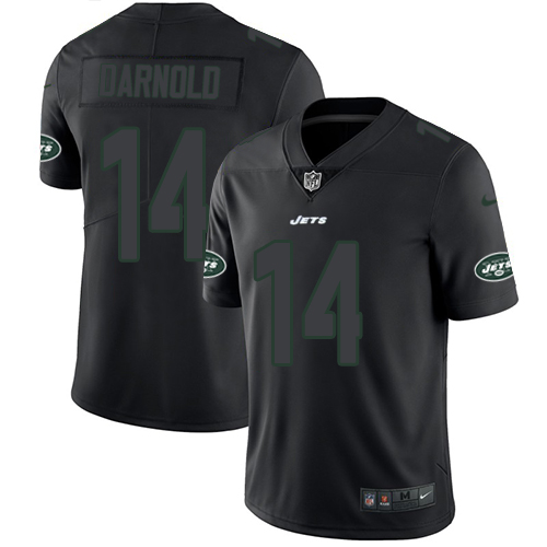 Personalized Jets #14 Sam Darnold Black Men’s Stitched NFL Limited Rush Impact Jersey