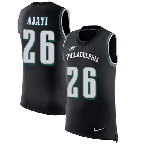 Personalized Eagles #26 Jay Ajayi Black Alternate Men’s Stitched NFL Limited Rush Tank Top Jersey