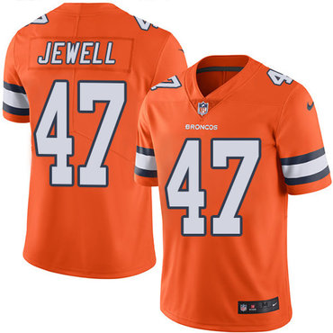 Personalized Broncos #47 Josey Jewell Orange Men’s Stitched NFL Limited Rush Jersey
