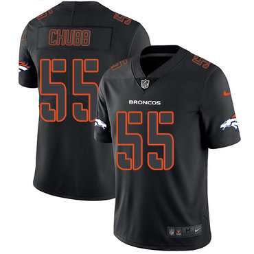 Personalized Broncos #55 Bradley Chubb Black Men’s Stitched NFL Limited Rush Impact Jersey