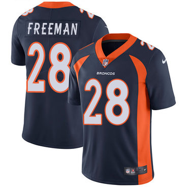 Personalized Broncos #28 Royce Freeman Navy Blue Alternate Men’s Stitched NFL Untouchable Limited Jersey