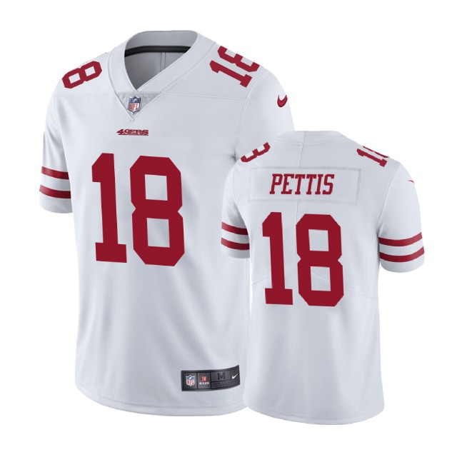Personalized 49ers 18 Dante Pettis White Untouchable Limited Jersey