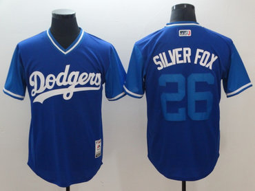 Personalized Dodgers 26 Chase Utley Silver Fox Royal 2018 Players’ Weekend Authentic Team Jersey