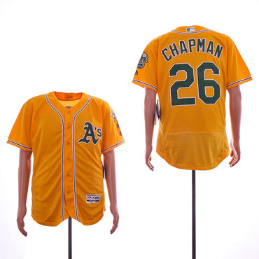 Personalized Athletics 26 Matt Chapman Yellow Flexbase Jersey