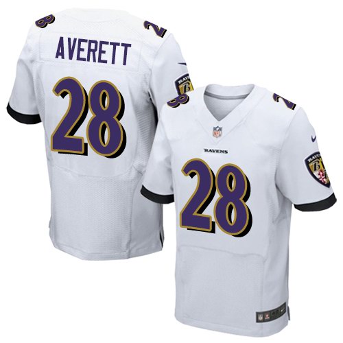 Personalized Ravens 28 Anthony Averett White Elite Jersey