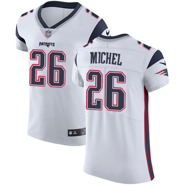 Personalized Patriots #26 Sony Michel White Men’s Stitched NFL Untouchable Elite Jersey