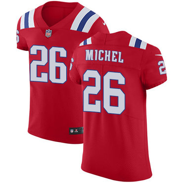 Personalized Patriots #26 Sony Michel Red Alternate Men’s Stitched NFL Untouchable Elite Jersey