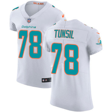 Personalized Dolphins #78 Laremy Tunsil White Men’s Stitched NFL Untouchable Elite Jersey