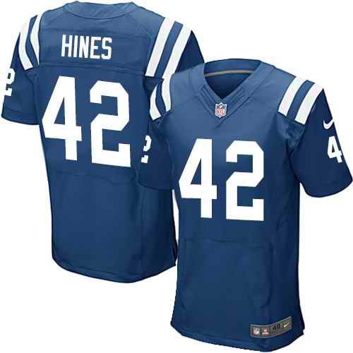Personalized Colts 42 Nyheim Hines Royal Elite Jersey