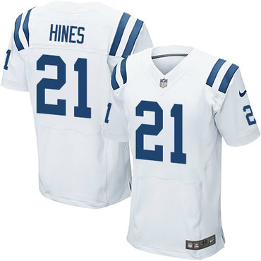Personalized Colts #21 Nyheim Hines White Men’s Stitched NFL Elite Jersey