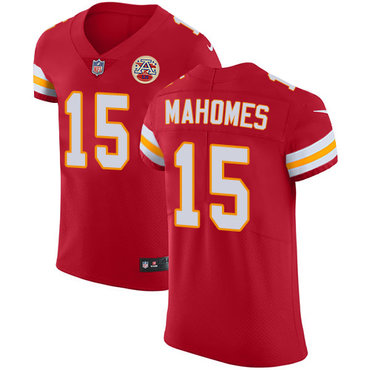 Personalized Chiefs #15 Patrick Mahomes Red Team Color Men’s Stitched NFL Untouchable Elite Jersey