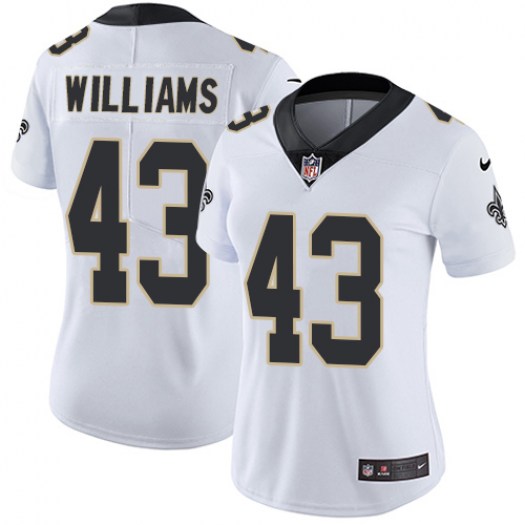 Personalized Women Saints 43 Marcus Williams White Women Untouchable Limited Jersey