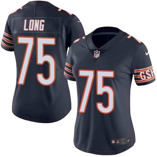 Personalized Bears 75 Kyle Long Navy Women Color Rush Limited Jersey