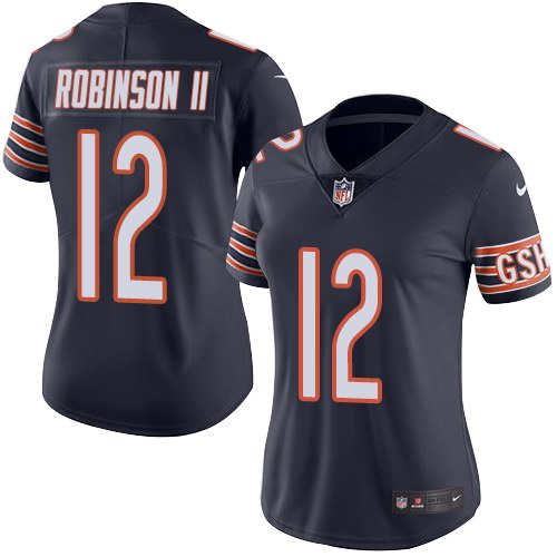 Personalized Bears 12 Allen Robinson II Navy Women Color Rush Limited Jersey