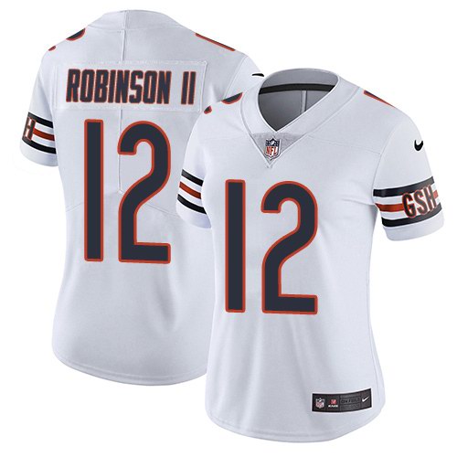 Personalized Bears 12 Allen Robinson II White Women Color Rush Limited Jersey