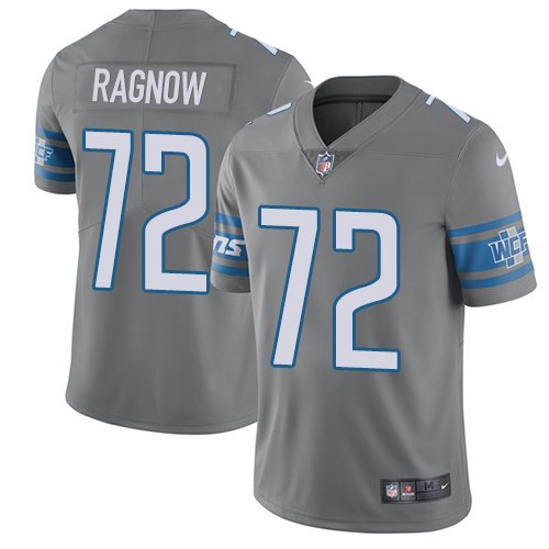 Personalized Lions 72 Frank Ragnow Gray Youth Color Rush Limited Jersey