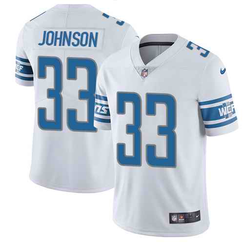 Personalized Lions 33 Kerryon Johnson White Youth Untouchable Limited Jersey