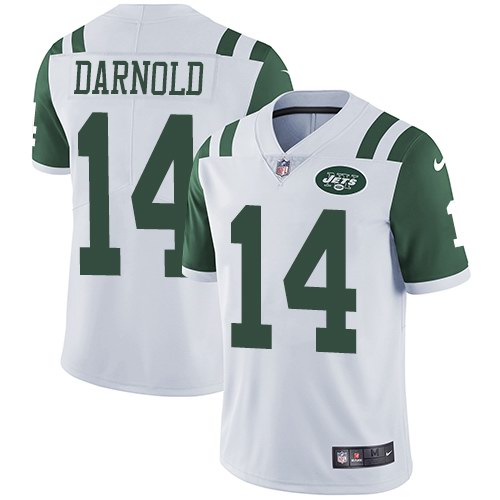 Personalized Jets 14 Sam Darnold White Youth Untouchable Limited Jersey