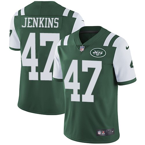 Personalized Jets 47 Jordan Jenkins Green Youth Untouchable Limited Jersey