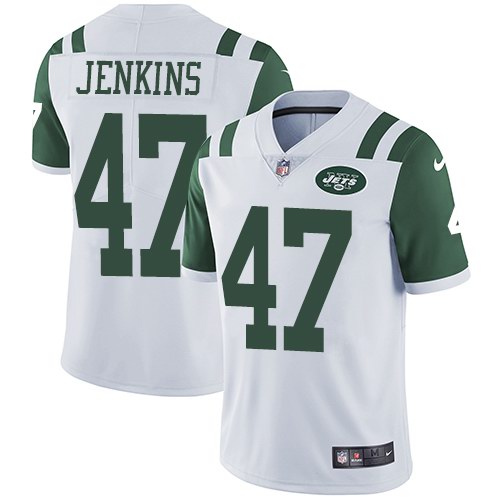 Personalized Jets 47 Jordan Jenkins White Youth Untouchable Limited Jersey