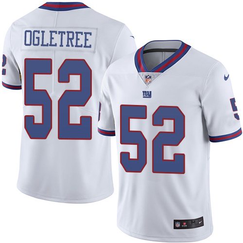 Personalized Giants 52 Alec Ogletree White Youth Color Rush Limited Jersey
