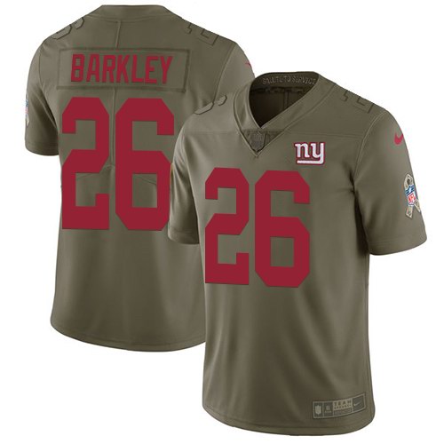 Personalized Giants 52 Alec Ogletree Olive Youth Salute To Service Limited Jersey