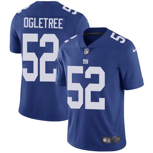 Personalized Giants 52 Alec Ogletree Royal Youth Untouchable Limited Jersey