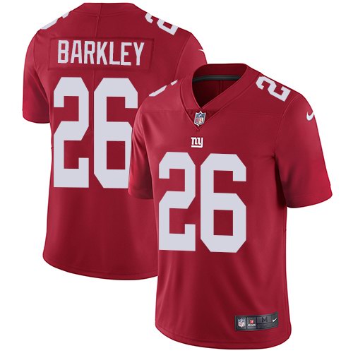 Personalized Giants 26 Saquon Barkley Red Alternate Youth Untouchable Limited Jersey