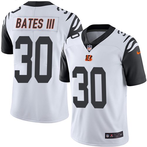 Personalized Bengals 30 Jessie Bates III White Youth Color Rush Limited Jersey