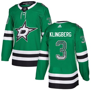 Personalized Stars 3 John Klingberg Green Drift Fashion Jersey